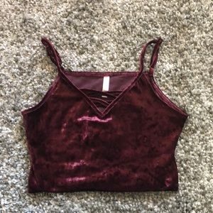 Velvet crop top